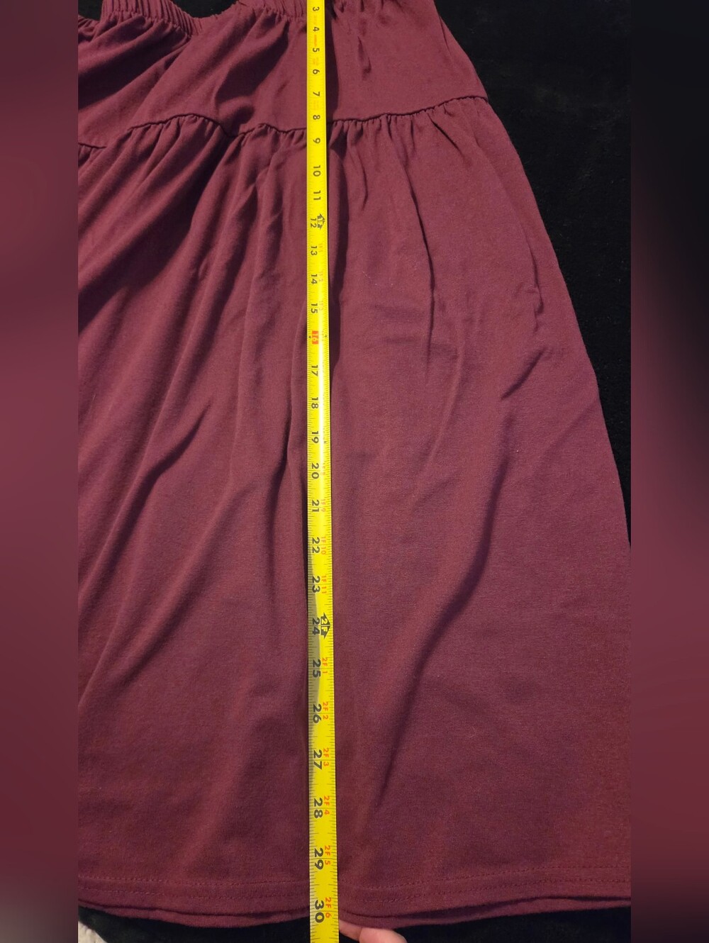 Roaman's Casual Comfortable Elastic Waist Birgundy Midi Skirt Women's Large - Picture 6 of 7